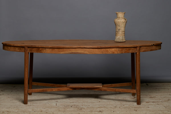 Primitive Oval Sumatran Dutch Colonial Center Table