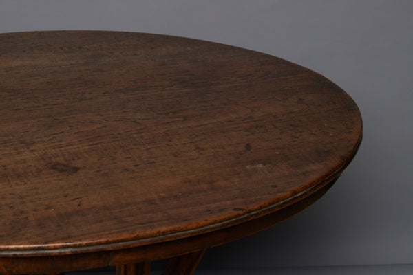 Mid 19th Century Victorian Center Table from Sumatra with a Single Board Top