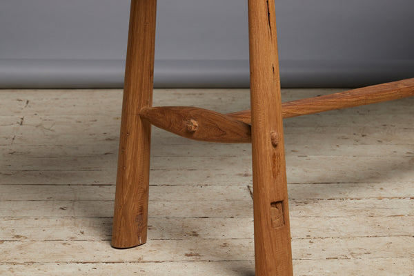 Teak Stretcher Base Natural Finish Console Table from Jakarta