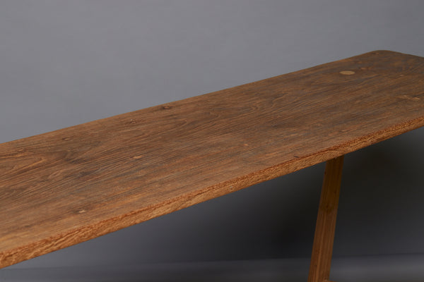 Teak Stretcher Base Natural Finish Console Table from Jakarta