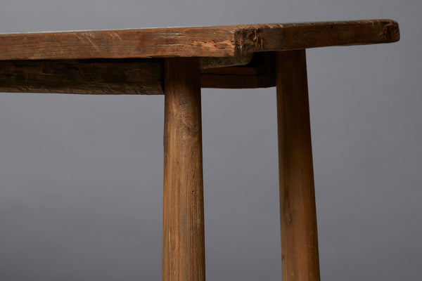 Javanese Teak Console Table with Old Belgian Bluestone Top