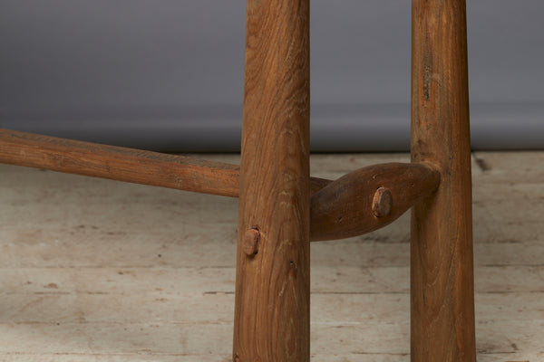 Javanese Teak Console Table with Old Belgian Bluestone Top