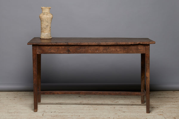 Late 19th Century Small Teak Desk with Single Board Top from Java