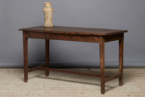 Late 19th Century Small Teak Desk with Single Board Top from Java