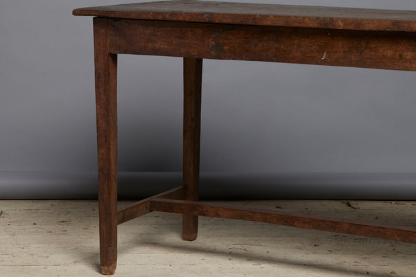 Late 19th Century Small Teak Desk with Single Board Top from Java