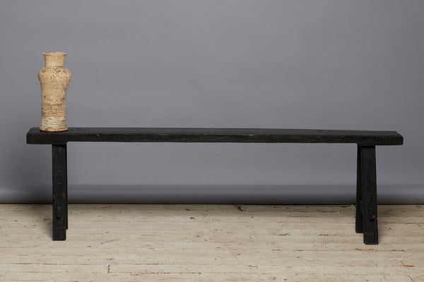 Ebonized Teak Bench from Borneo