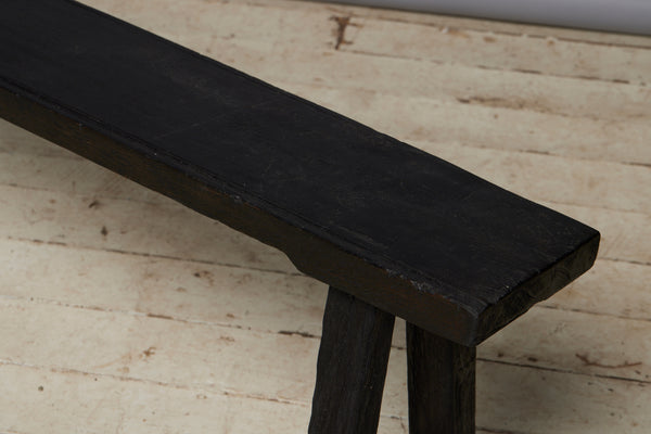 Ebonized Teak Bench from Borneo