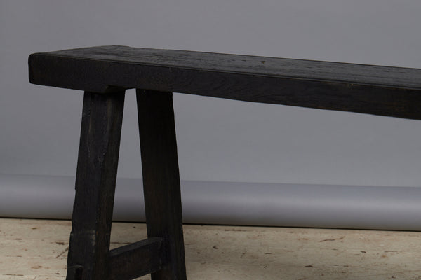 Ebonized Teak Bench from Borneo