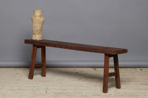 Thick Top Simple Teak Bench