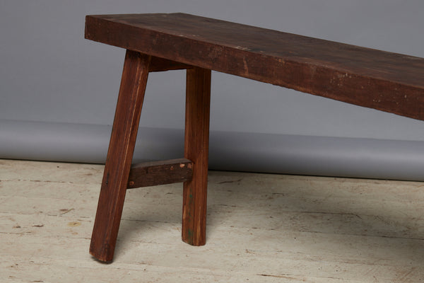 Thick Top Simple Teak Bench