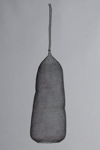 Long Knit Black Steel Pendant from Sumba