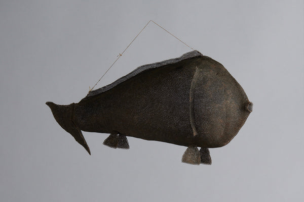 Large Knit Steel Ceremonial Fish from Sumba