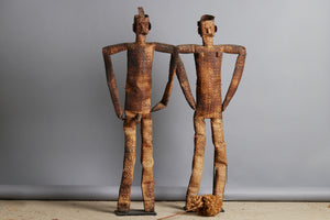 A Pair of Extra Large Ceremonial Scarecrows from the Island of Flores