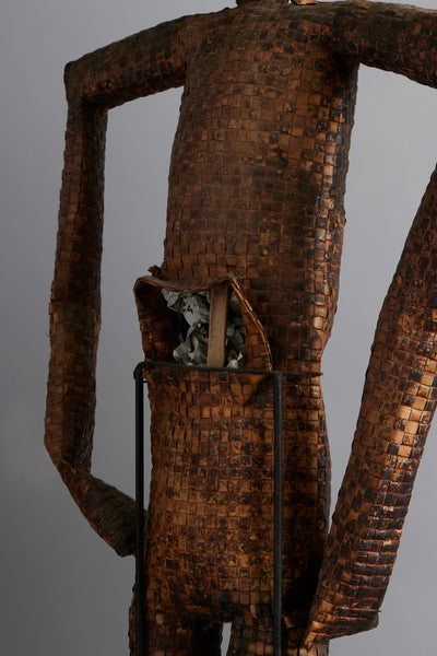 Pair of Extra Large Ceremonial Scarecrows from the Island of Flores