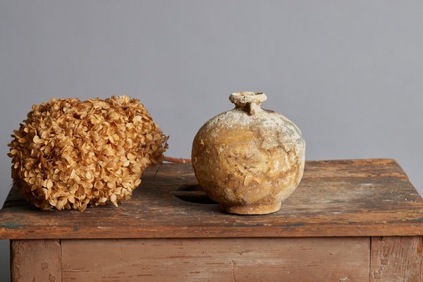 Small Song Dynasty Coconut Shape Shipwreck Storage Bottle with Shell & Coral Encrustations