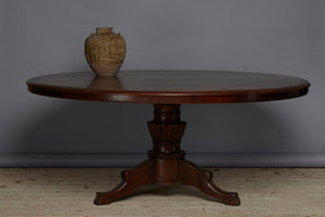 Very Large Teak Dutch Colonial with Stylized Lion Paw Feet and a Stylized Gadrooned Pedestal Base