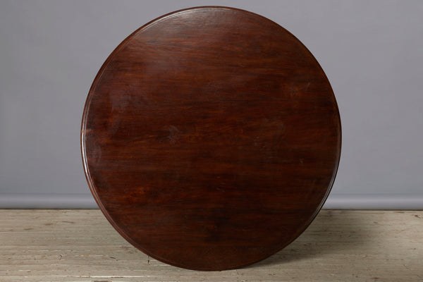 Very Large Teak Dutch Colonial with Stylized Lion Paw Feet and a Stylized Gadrooned Pedestal Base