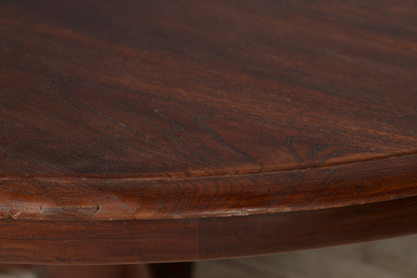 Very Large Teak Dutch Colonial with Stylized Lion Paw Feet and a Stylized Gadrooned Pedestal Base