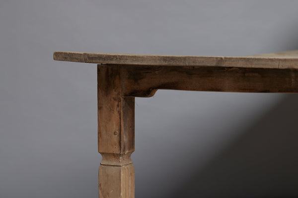 Weathered 2 Board Scrub Top Teak Dutch Colonial Wide Dining Table from Java
