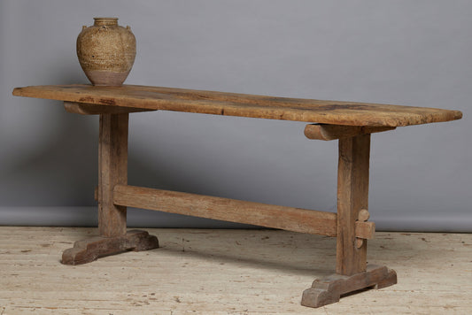 18th Century Spanish Walnut Monastery Table with a Lovely Worn Patina