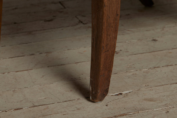 Slat Back and Seated 19th Century Teak Lounge Chair with a Carved Foliate Crest