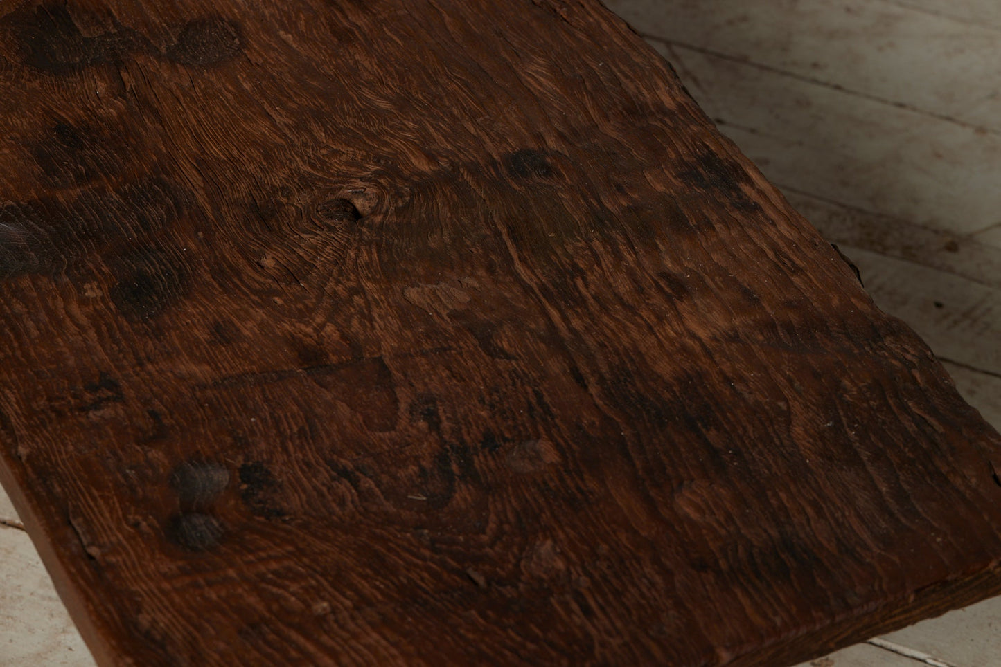 Splayed Leg Stretcher Base Teak Coffee Table from Jakarta with a Lovely Nutty Brown Patina