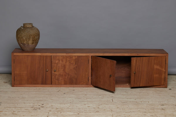 Four Door Mid Century Modern Hanging Teak Cabinet from Jakarta