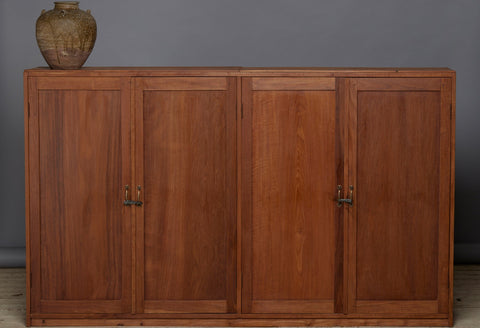 Mid Century Modern Four Door Simple Teak Cabinet