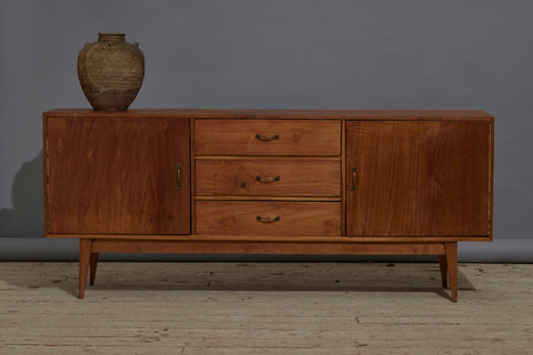 Three drawer Two Door Mid Century Modern Teak Server from Java