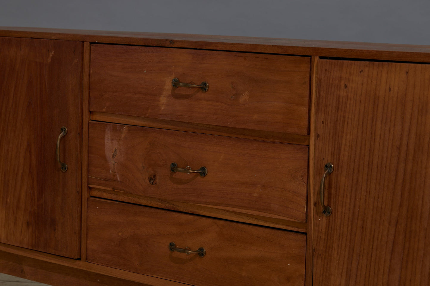 Three drawer Two Door Mid Century Modern Teak Server from Java