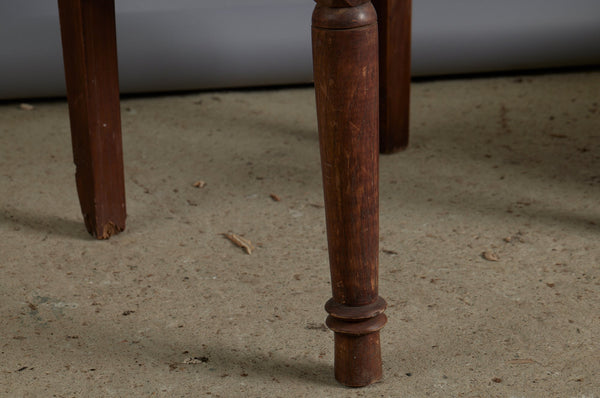 Pair of 19th Century Dutch Colonial Teak Arm Chairs with a Slightly Crested Back