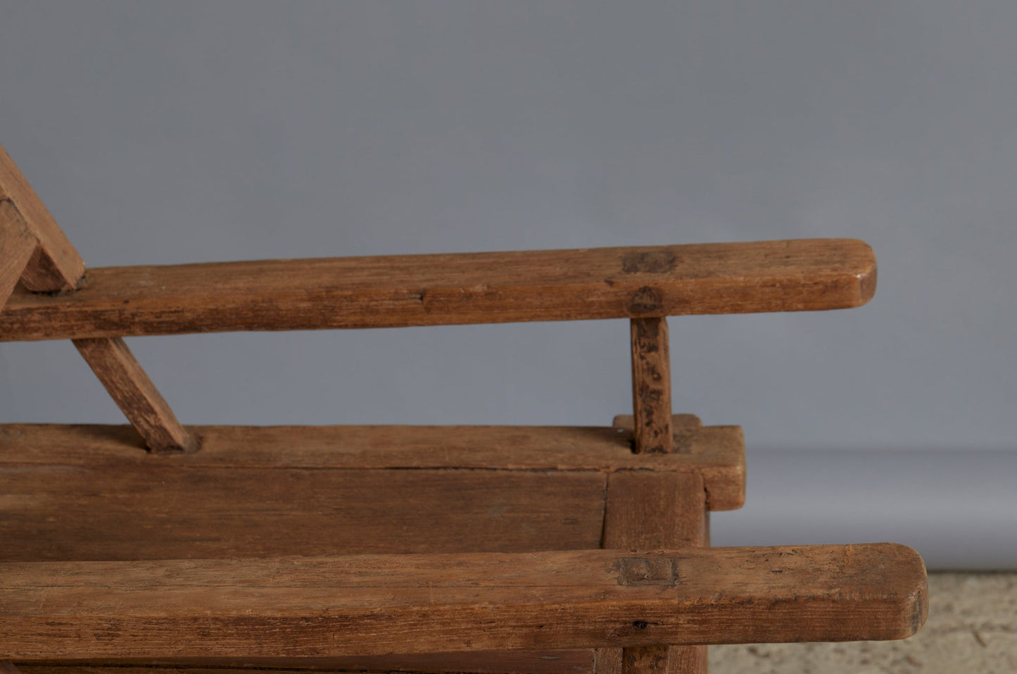 Late 19th Century Crested Back Sculptural Form Teak Lounging Chair from the Madura Island in Sumatra