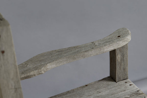 Weathered Teak Deep Seated Lounge Chair from Sumatra