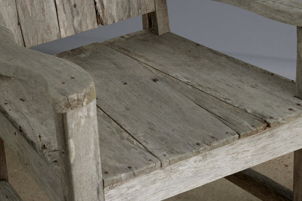 Weathered Teak Deep Seated Lounge Chair from Sumatra