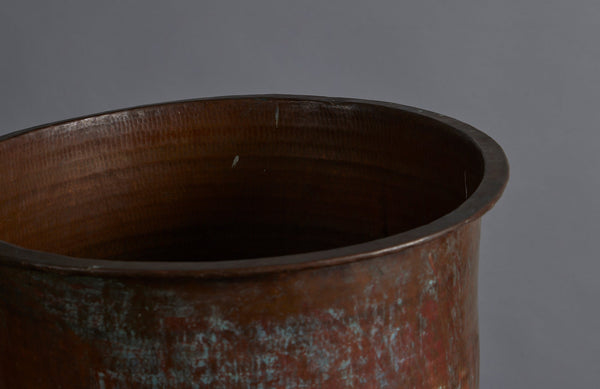 Medium-Tall Late 19th Early 20th Century Bronze Pot for making Batik from the Island of Java