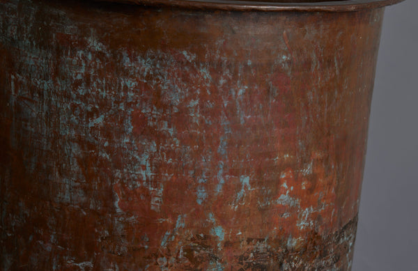 Medium-Tall Late 19th Early 20th Century Bronze Pot for making Batik from the Island of Java