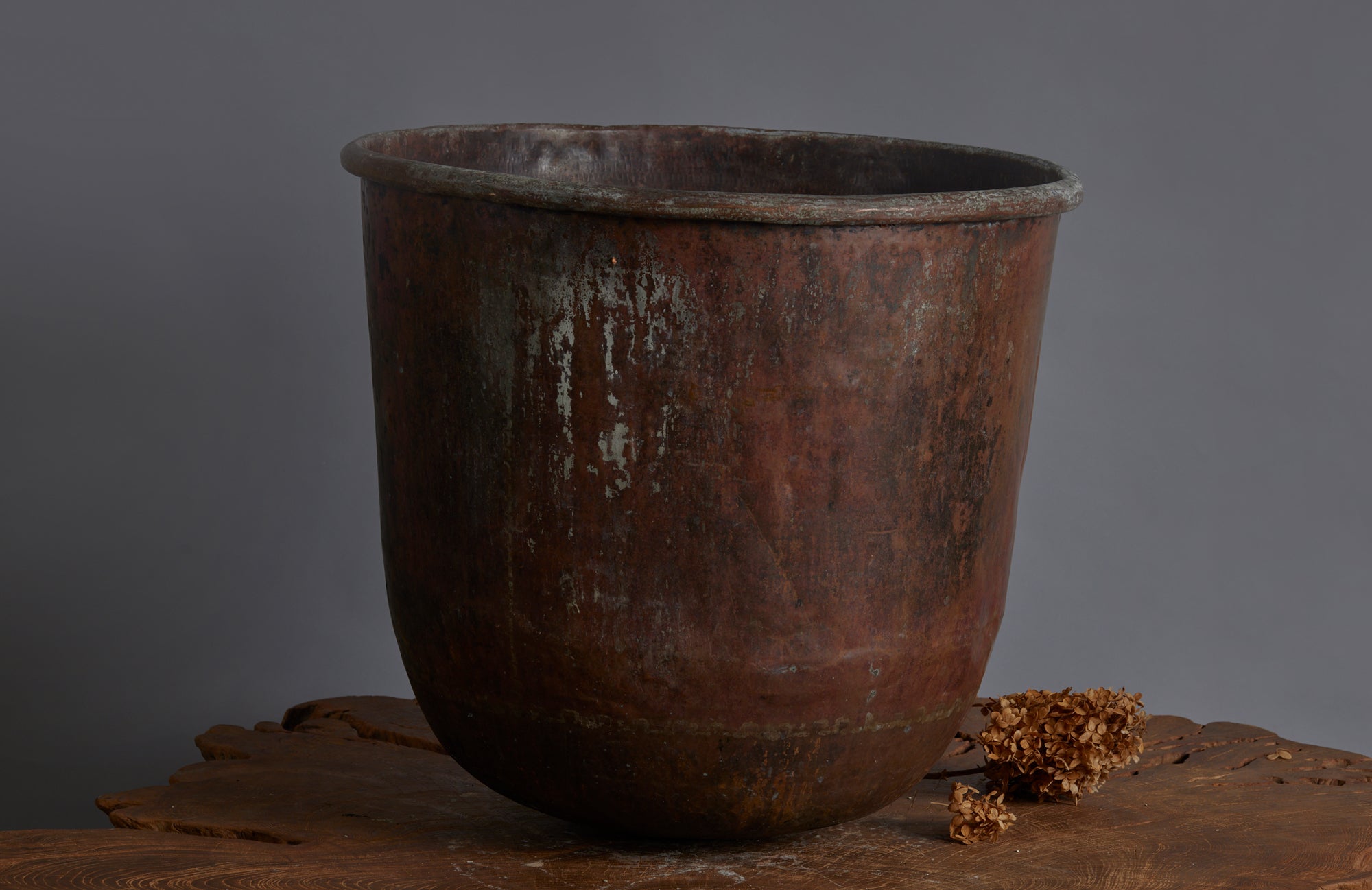 Medium-Tall Late 19th Early 20th Century Bronze Pot for making Batik from the Island of Java