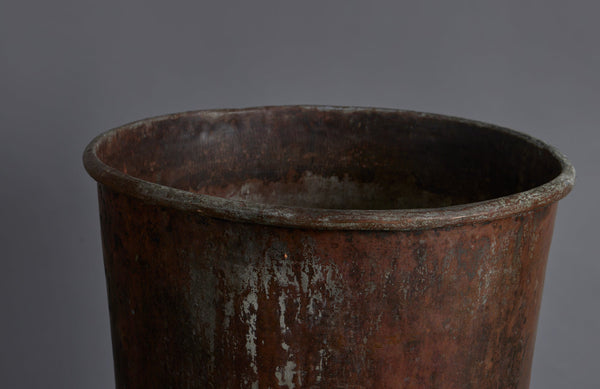Medium-Tall Late 19th Early 20th Century Bronze Pot for making Batik from the Island of Java