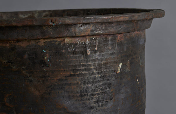 Extra-Large Late 19th early 20th Century Bronze Pot for making Batik from the Island of Java