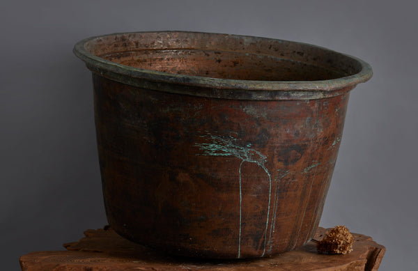 Extra-Large Late 19th early 20th Century Bronze Pot for making Batik from the Island of Java