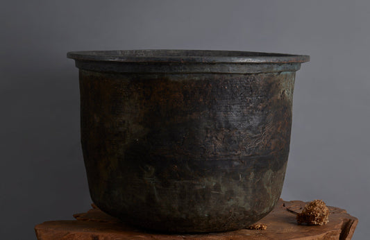 Extra-Large Late 19th early 20th Century Bronze  Pot for making Batik from the Island of Java