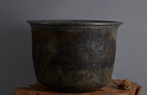 Extra-Large Late 19th early 20th Century Bronze  Pot for making Batik from the Island of Java