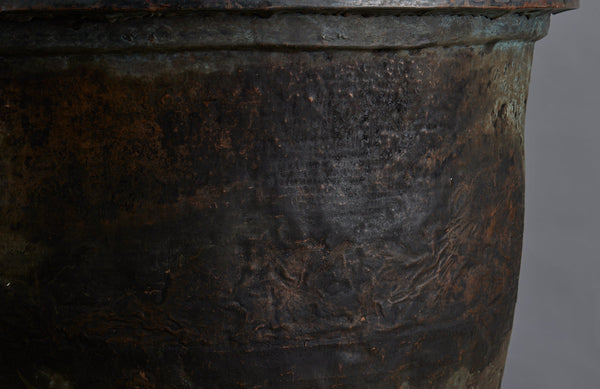 Extra-Large Late 19th early 20th Century Bronze  Pot for making Batik from the Island of Java