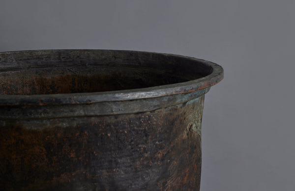 Extra-Large Late 19th early 20th Century Bronze  Pot for making Batik from the Island of Java