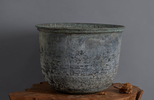 Extra-Large Late 19th early 20th Century Bronze Pot for making Batik from the Island of Java