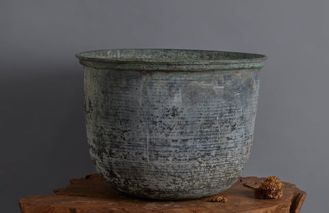 Extra-Large Late 19th early 20th Century Bronze Pot for making Batik from the Island of Java