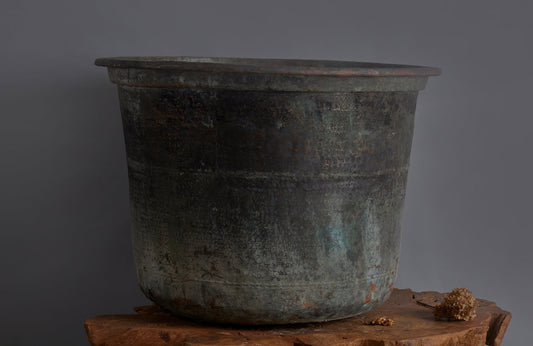 Gigantic Late 19th early 20th Century Bronze  Pot for making Batik from the Island of Java