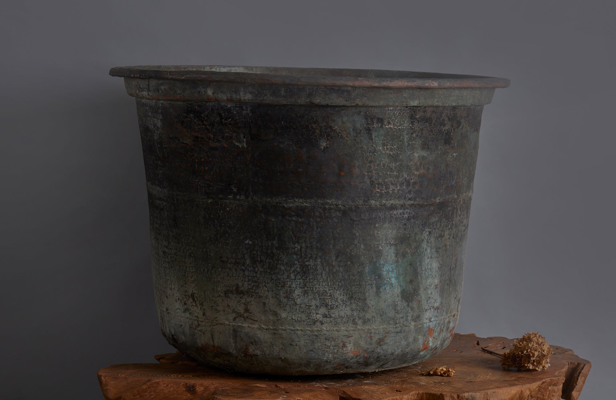 Gigantic Late 19th early 20th Century Bronze  Pot for making Batik from the Island of Java