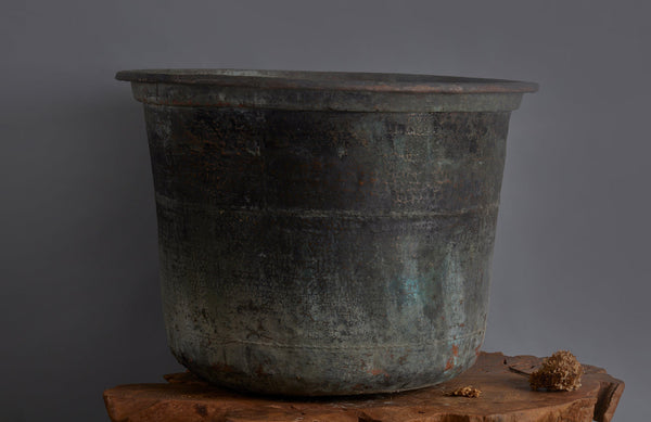 Gigantic Late 19th early 20th Century Bronze  Pot for making Batik from the Island of Java