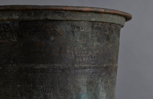 Gigantic Late 19th early 20th Century Bronze  Pot for making Batik from the Island of Java